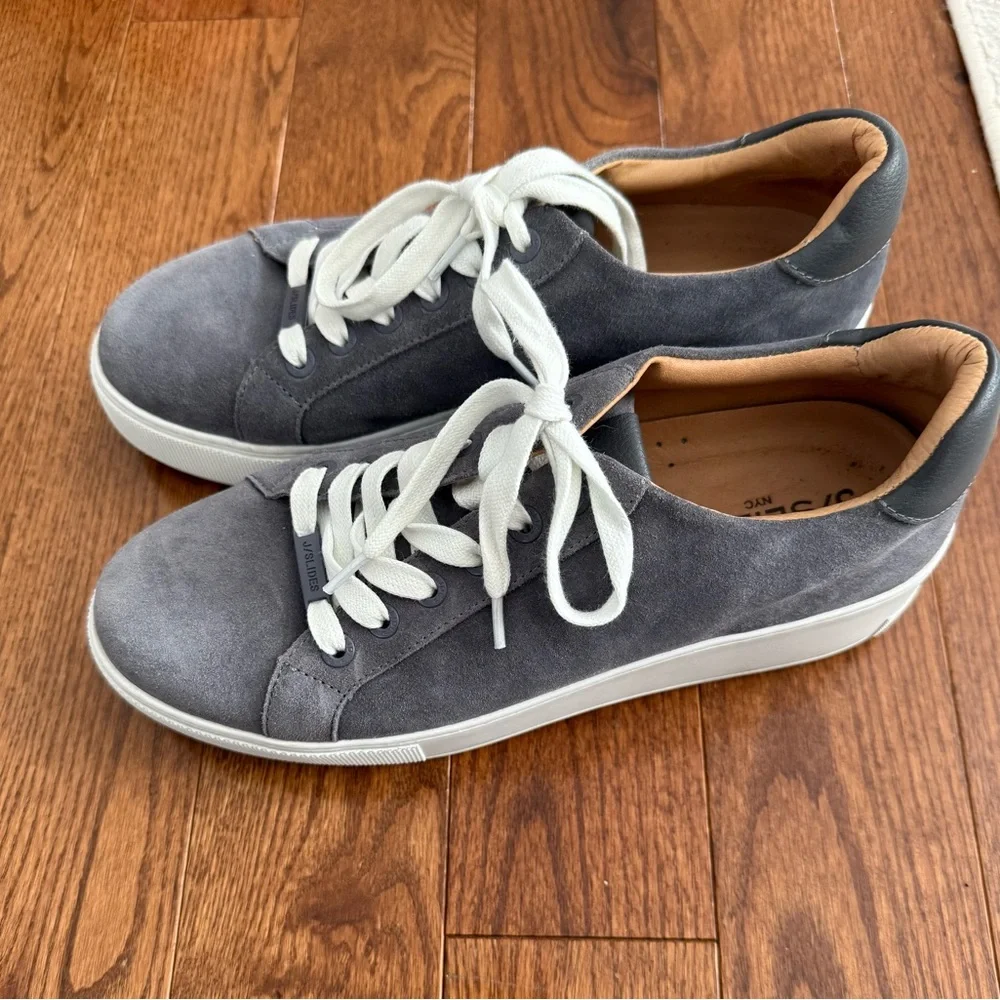 J/Slides Maya Platform Sneaker in Gray Suede